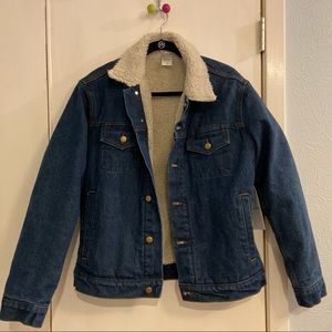 NWT American Apparel Quilted Sherpa Denim Jacket